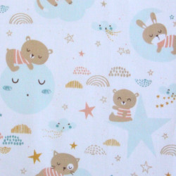 Printed Cotton AMIKI White / Mixed Multicolored